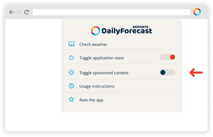 DailyForecastReports - toggle sponsored content